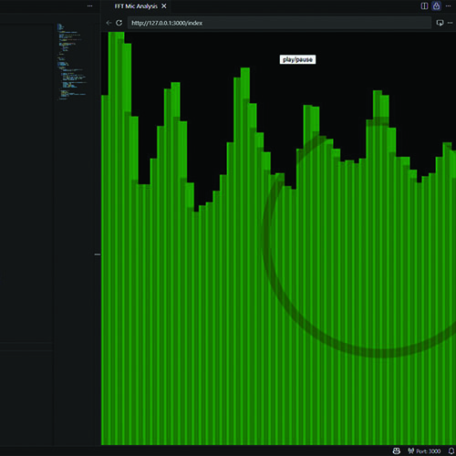 The preview tab makes the bars look taller, however, here the main focus is that I made the circle spread out and fade away slowly.
