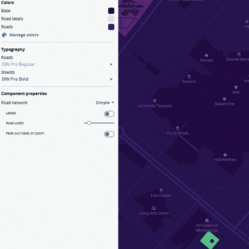 Another piece of data I wanted on my map were points of interest.