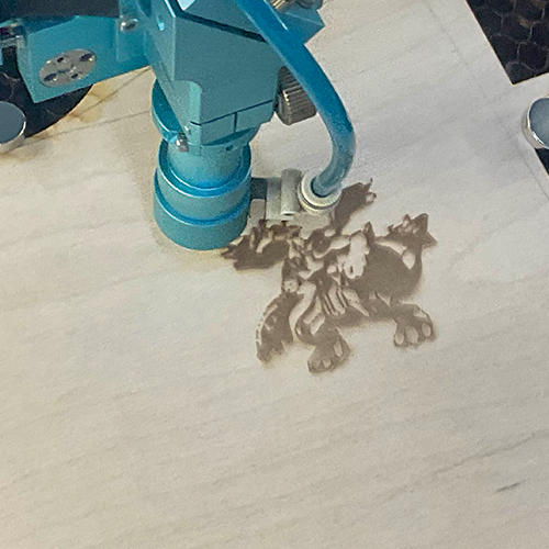 As I was watching the second one being cut, I really liked how the etching looked with the pokemon image.