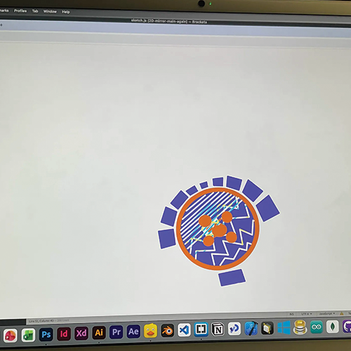 The webpage with the first 2D design that I did.