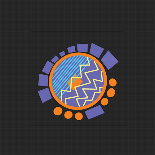 In the final design I added blue lines to represent my calmer personality with more dynamic and sharp lines to represent the equal parts of chaos and fun that I have.